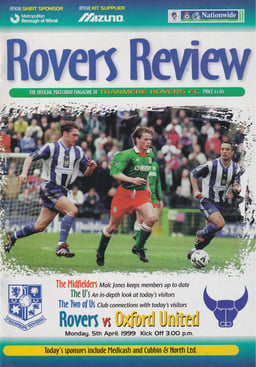 Tranmere Rovers v Oxford United Match Programme 1999-04-05